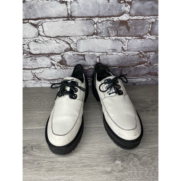 3.1 Phillip Lim White Leather Black Oxfords Lace Up Shoes Women Sz 40EU/9.5M US - Picture 15 of 16